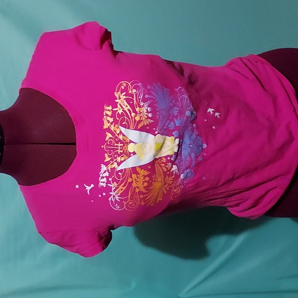 Disney, children's large, pink Tinkerbell: Shirt